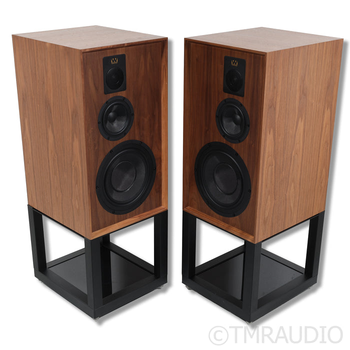 Wharfedale Dovedale 90th Anniversary Bookshelf Speakers with Stands; Walnut Pair