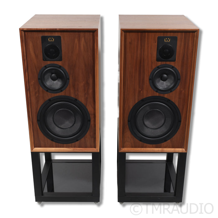 Wharfedale Dovedale 90th Anniversary Bookshelf Speakers with Stands; Walnut Pair