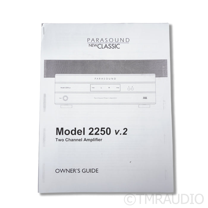 Parasound NewClassic 2250 v.2 Stereo Power Amplifier