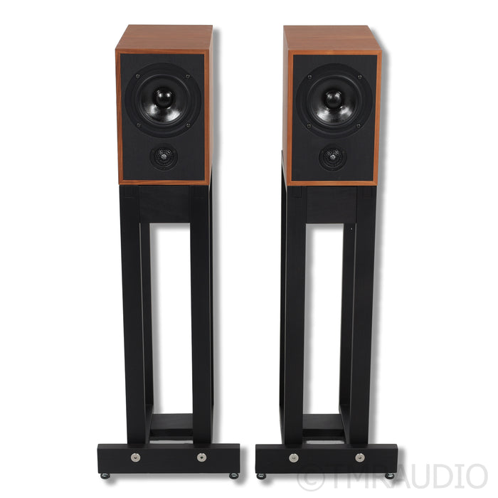 Trenner & Friedl Art Bookshelf Speakers; Walnut Pair w/ Stands