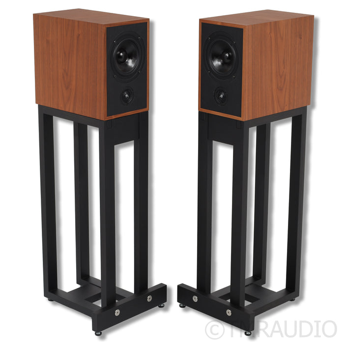 Trenner & Friedl Art Bookshelf Speakers; Walnut Pair w/ Stands