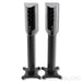 Borresen X1 Bookshelf Speakers; Black Pair with Stands