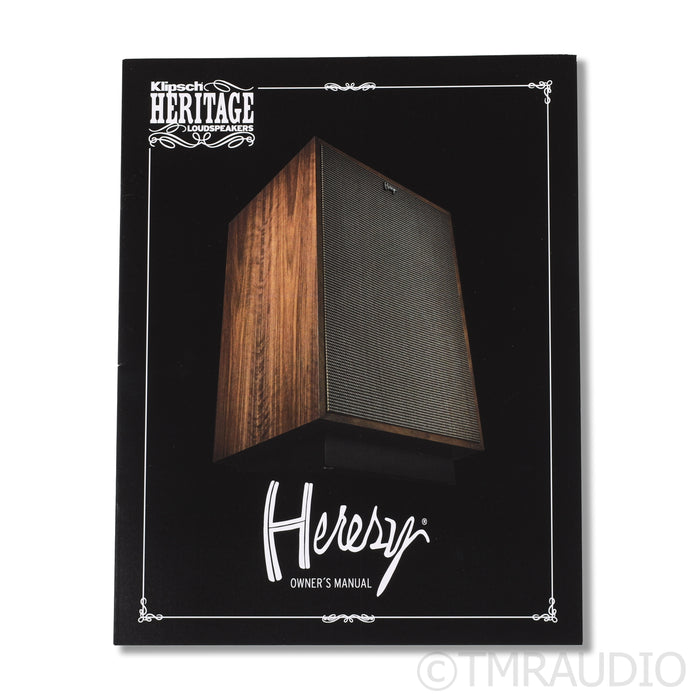 Klipsch Heresy IV Floorstanding Speakers; Pine Hurst Pair