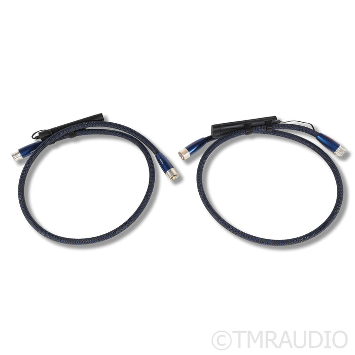 AudioQuest Water XLR Cables; 1m Pair Balanced Interconnects; 72v DBS