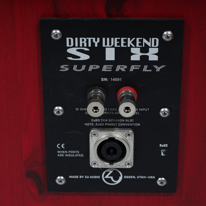 Zu Audio DW6 Superfly Floorstanding Speaker; Ruby Red Hickory Pair