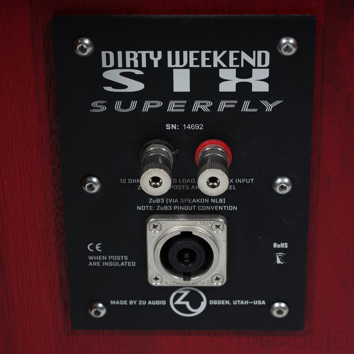 Zu Audio DW6 Superfly Floorstanding Speaker; Ruby Red Hickory Pair