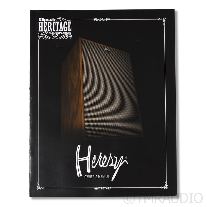 Klipsch Heresy IV Floorstanding Speakers; Natural Cherry Pair
