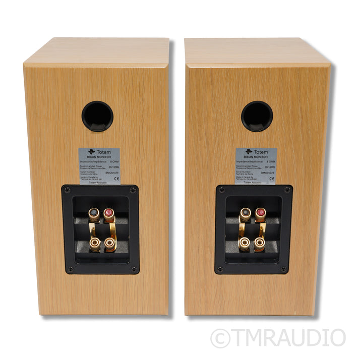 Totem Acoustic Bison Monitor Bookshelf Speakers; White Oak Pair