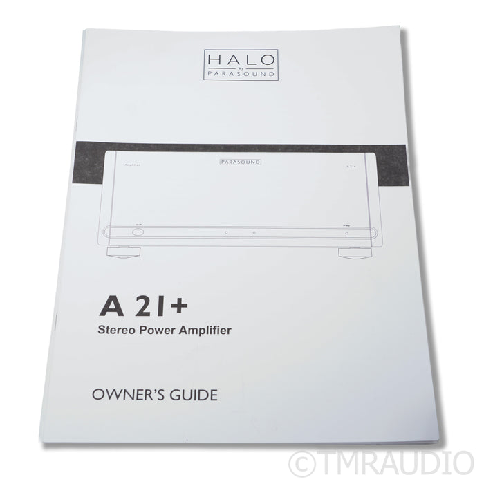 Parasound Halo A21+ Stereo Power Amplifier; Black