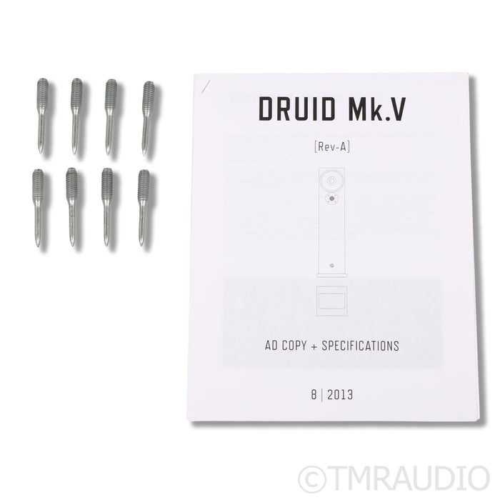 Zu Audio Druid MKV Floorstanding Speakers; Black Hickory Pair