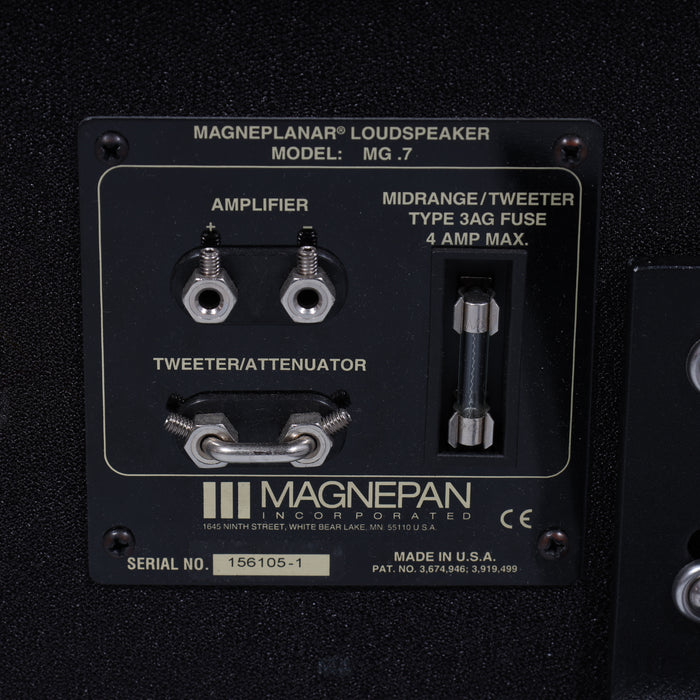 Magnepan .7 Floorstanding Speakers; Black Pair