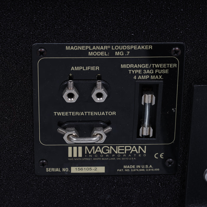 Magnepan .7 Floorstanding Speakers; Black Pair