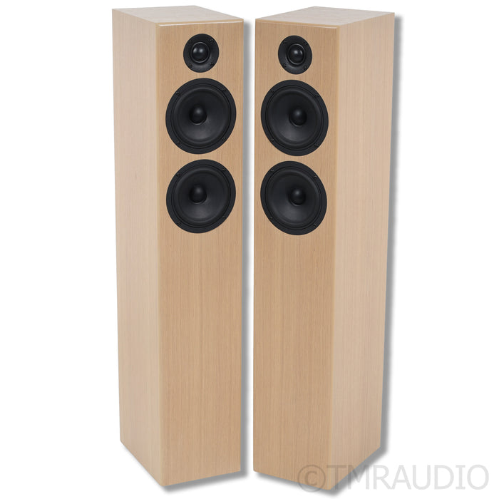 Totem Acoustic Bison Twin Tower Floorstanding Speakers; White Oak Pair (Open Box)