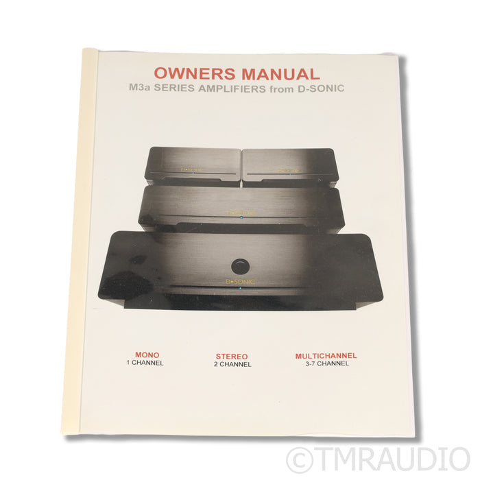 D-Sonic M3a-1200S Stereo Power Amplifier (1/2)