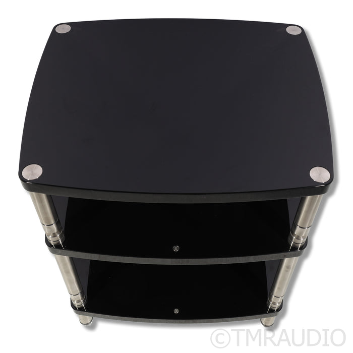 Solidsteel Hyperspike Three Shelf HF-3 Stand; Gloss Black