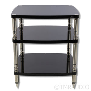 Solidsteel Hyperspike Three Shelf HF-3 Stand; Gloss Black
