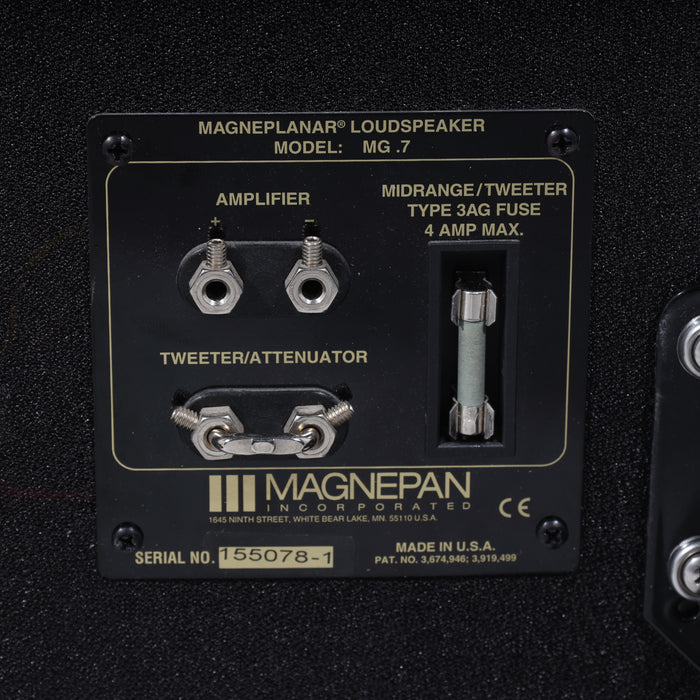 Magnepan Megneplanar .7 Floorstanding Speaker Pair w/Riser Stands; Black/Cherry