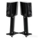 Borresen C1 Bookshelf Speakers; Piano Black Pair with Stands