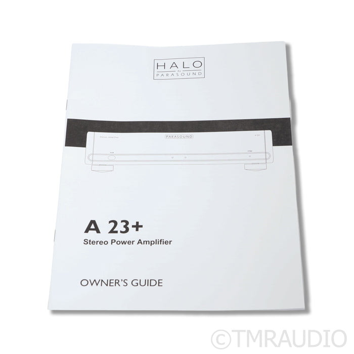 Parasound Halo A23+ Stereo Power Amplifier; Black