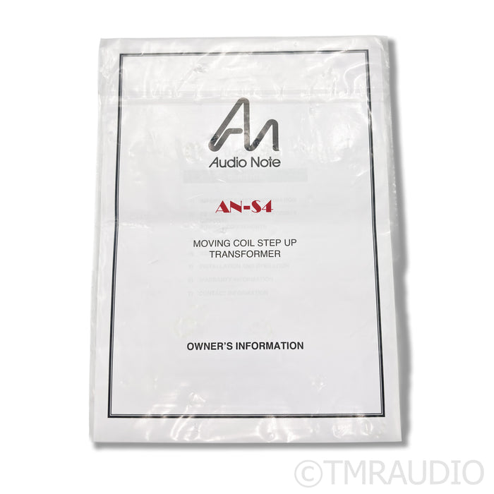 Audio Note AN-S4/M MC StepUp Transformer; Moving Coil