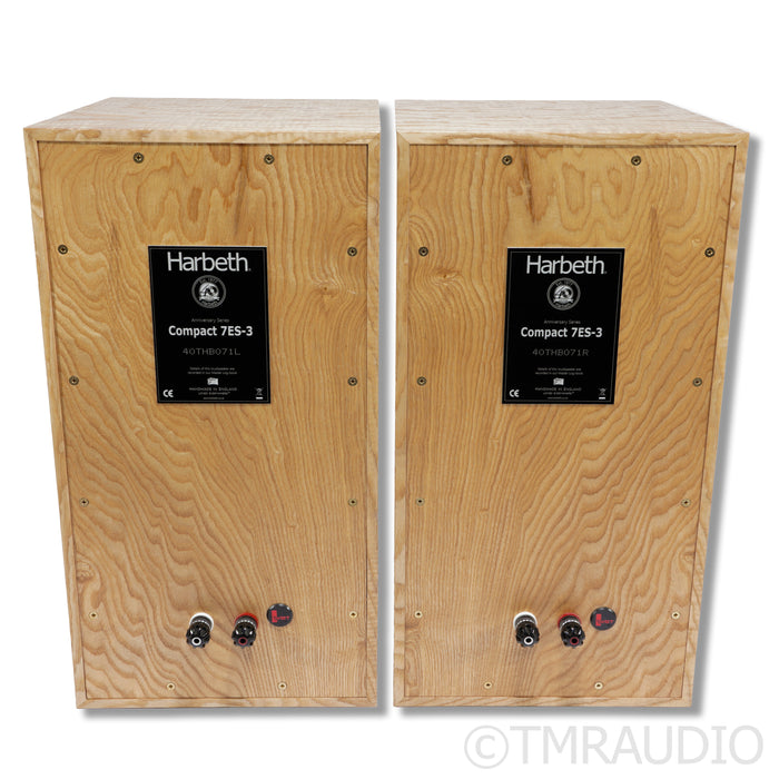 Harbeth Compact 7ES-3 40th Anniversary Edition Bookshelf Speakers; Tamo Ash
