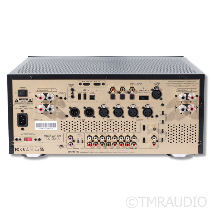 Advanced Paris A12 Classic Hybrid Integrated Amplifier w/ Built-In DAC & Phono
