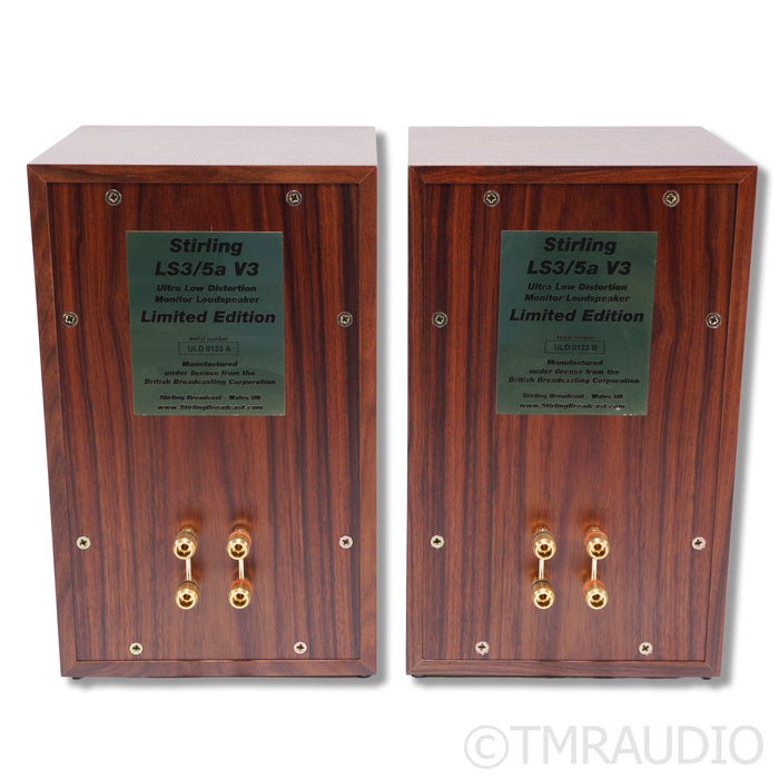 Stirling Broadcast LS3/5a v3 Limited Edition Bookshelf Speakers; Rosewood Pair