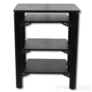Solid Tech Hybrid Four Shelf Hi-Fi Stand; Black
