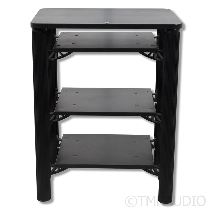 Solid Tech Hybrid Four Shelf Hi-Fi Stand; Black