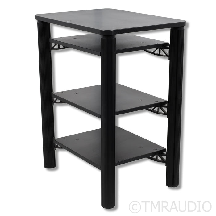 Solid Tech Hybrid Four Shelf Hi-Fi Stand; Black