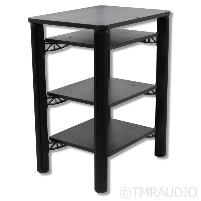 Solid Tech Hybrid Four Shelf Hi-Fi Stand; Black