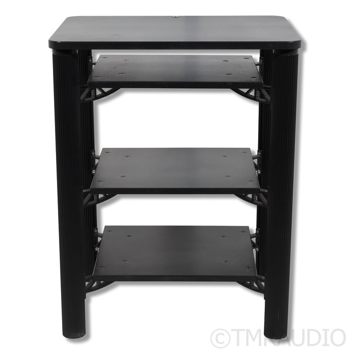 Solid Tech Hybrid Four Shelf Hi-Fi Stand; Black