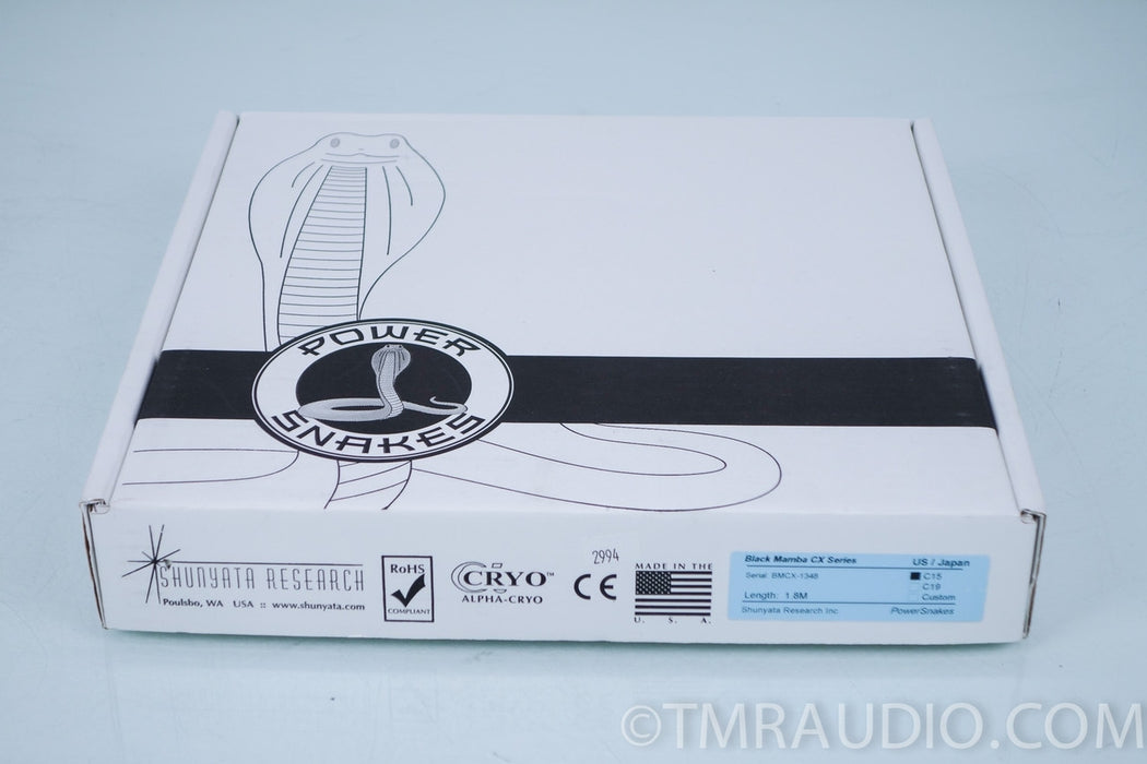 Shunyata Research Black Mamba CX Series C15 Power Cable