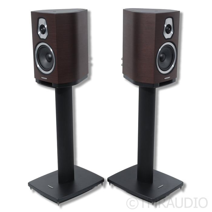 Sonus Faber Sonetto II Bookshelf Speakers w/ Dedicated Stands; Wenge Pair