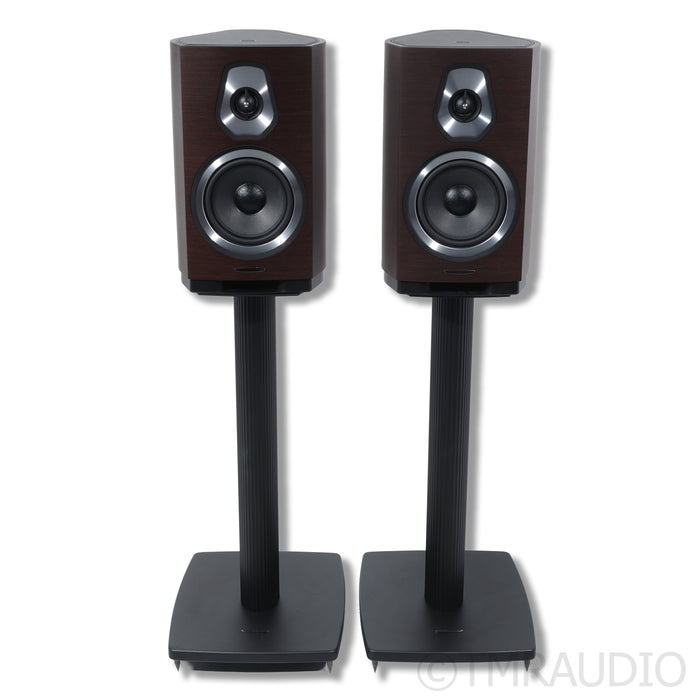 Sonus Faber Sonetto II Bookshelf Speakers w/ Dedicated Stands; Wenge Pair