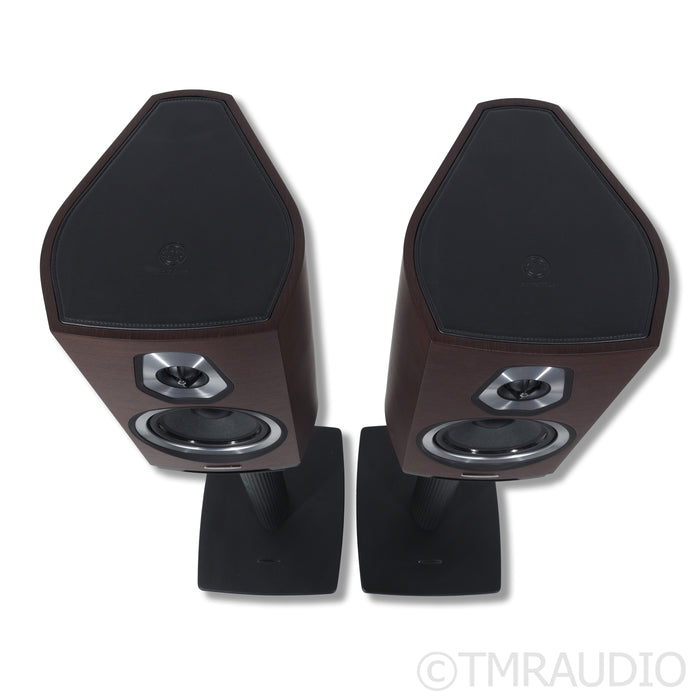 Sonus Faber Sonetto II Bookshelf Speakers w/ Dedicated Stands; Wenge Pair