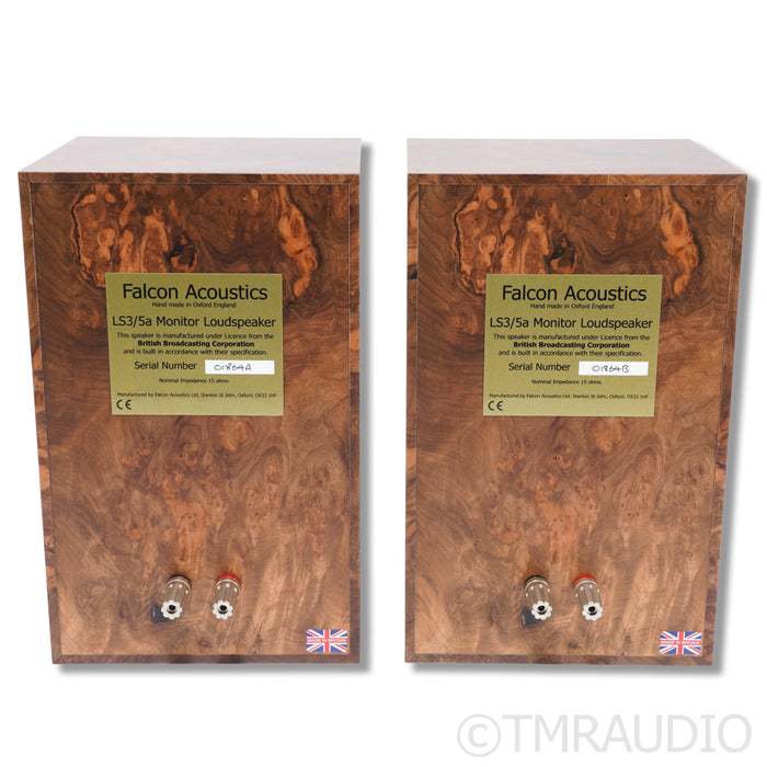 Falcon Acoustics LS3/5A Gold Badge Bookshelf Speakers; Burr Walnut Pair
