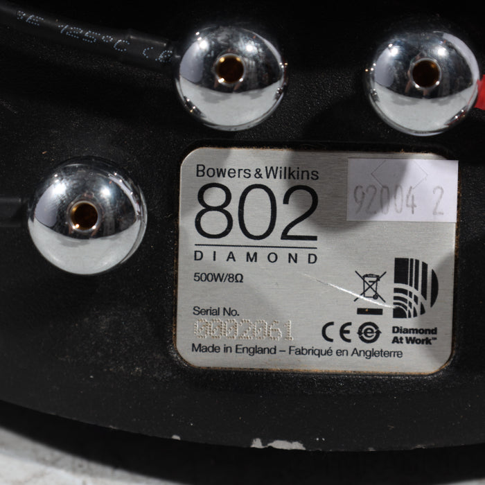 Bowers & Wilkins 802 Diamond Floorstanding Speakers
