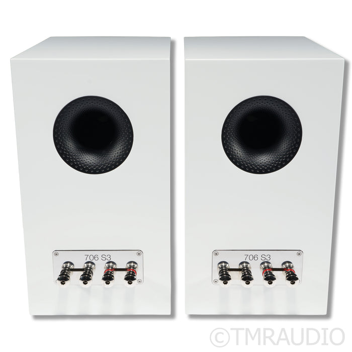 Bowers & Wilkins 706 S3 Bookshelf Speakers; Satin White Pair