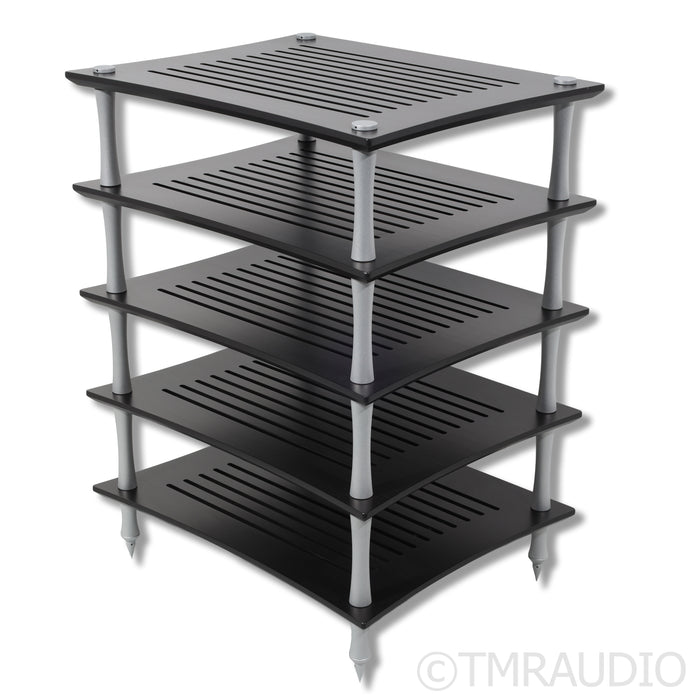 Quadraspire SVT Five Shelf Hi-Fi Rack; Black & Silver