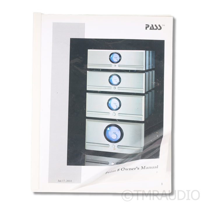 Pass Labs XA60.8 MonoBlock Power Amplifier Pair; Silver