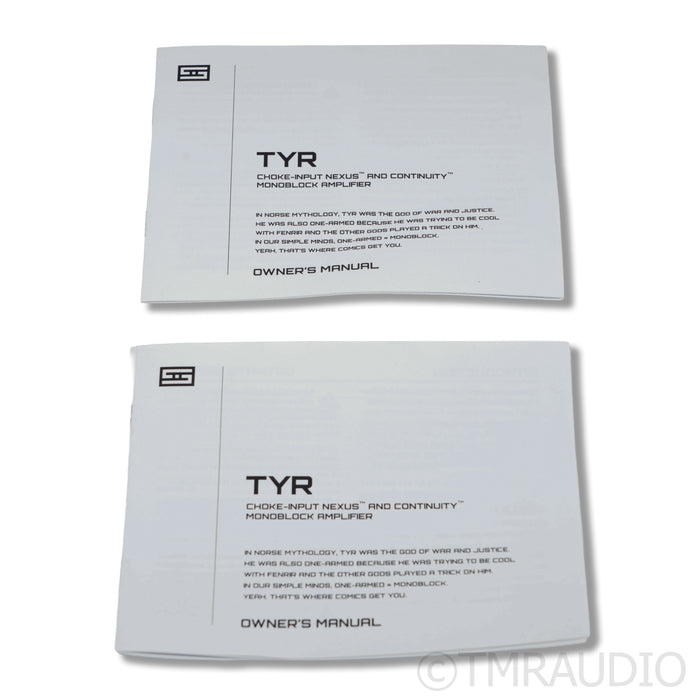 Schiit Audio TYR MonoBlock Power Amplifier; Black Pair