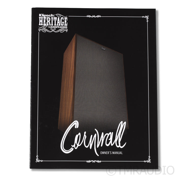 Klipsch Cornwall IV Floorstanding Speakers; Walnut Pair