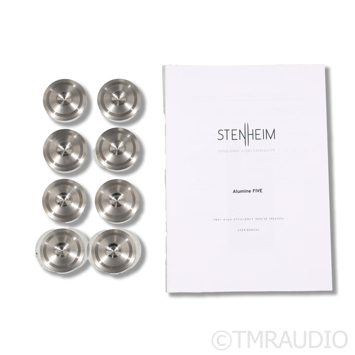 Stenheim Alumine 5 SE Floorstanding Speakers; Light Grey/Red Pair
