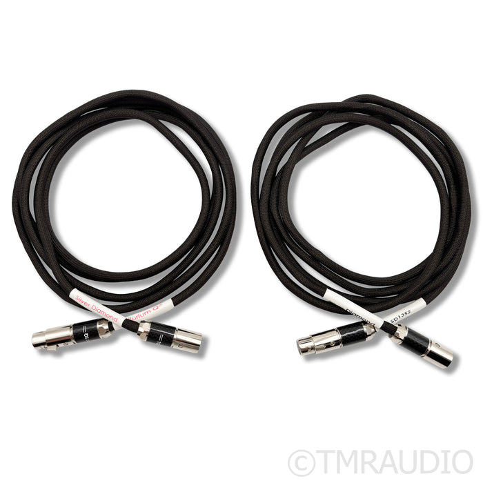 Tellurium Silver Diamond XLR Interconnects; 3m Pair