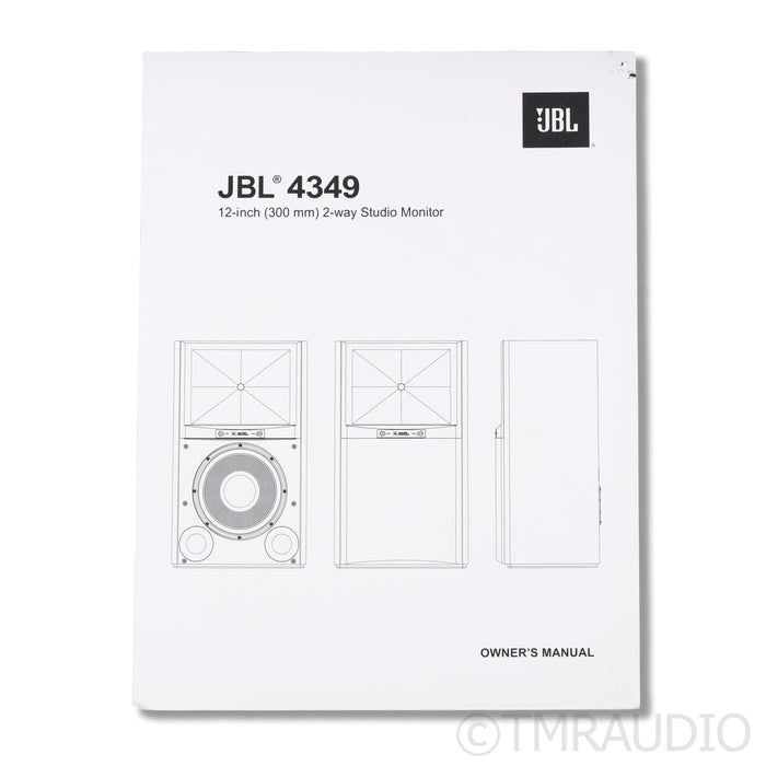 JBL 4349 Bookshelf Speakers w/ Stands; Black