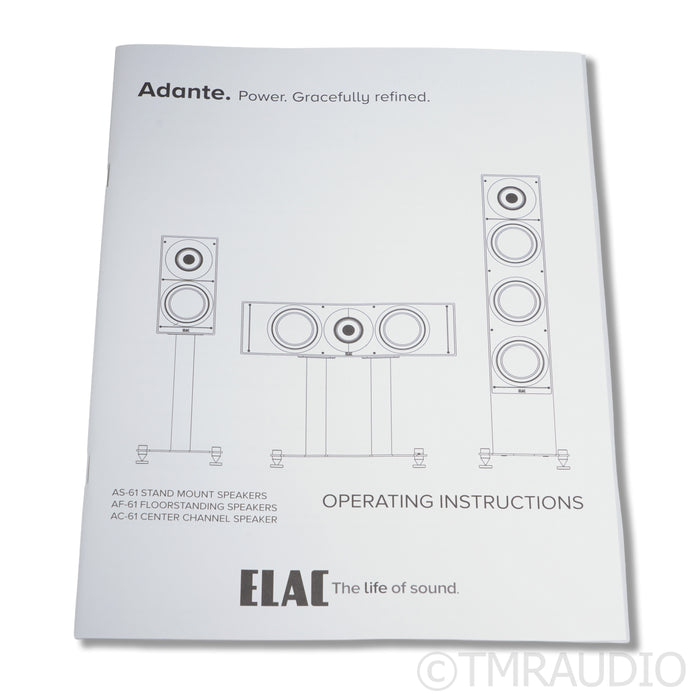 ELAC Adante AS-61 Bookshelf Speaker Pair; Gloss Black