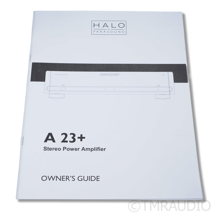 Parasound Halo A23+  Stereo Power Amplifier; Silver