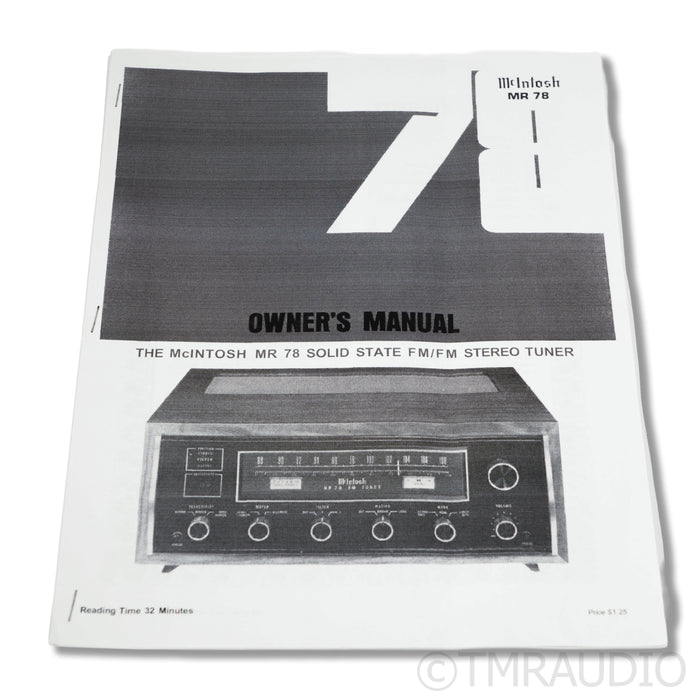 McIntosh MR78 FM Tuner