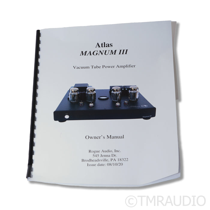 Rogue Audio Atlas 3 Dark Stereo Tube Power Amplifier